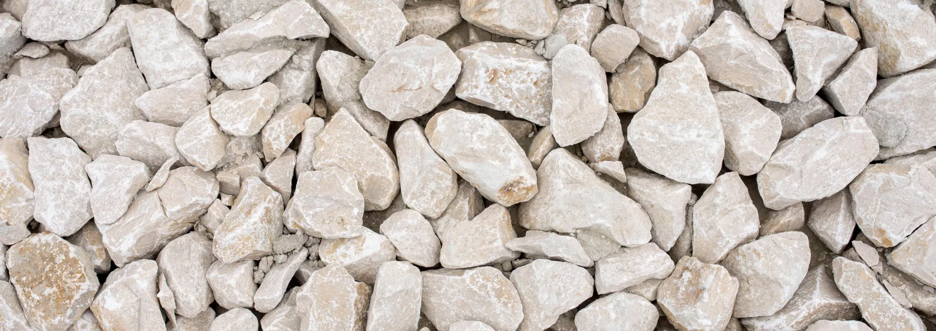 Close up of pile of limestone rocks