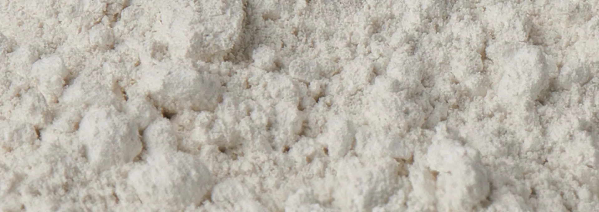 close-up on quicklime powder from Bukowa