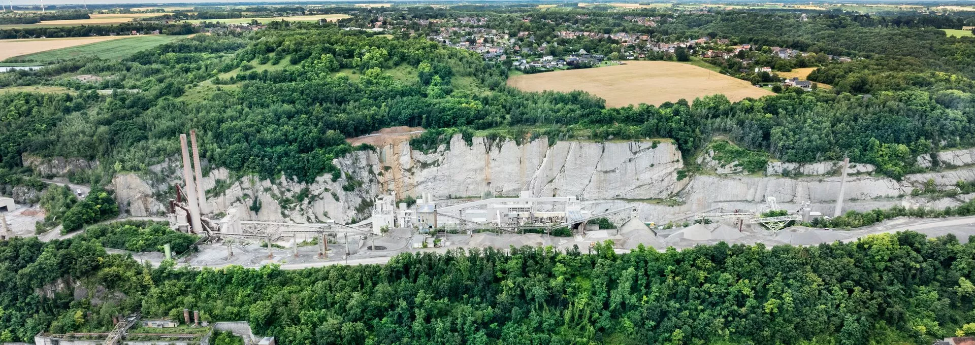 aerial view from our Hermalle plant in Belgium