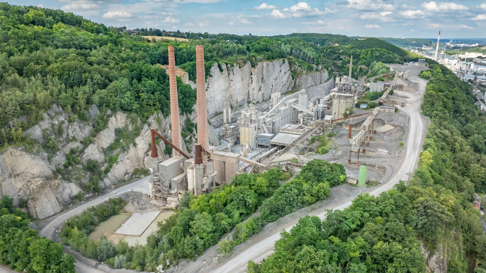 Hermalle plant aerial view in Belgium