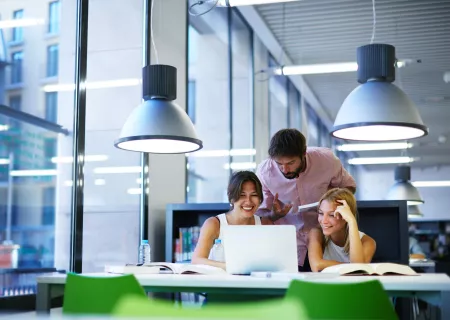 People working in an office