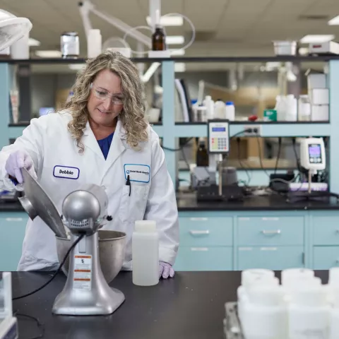 woman working in a lab