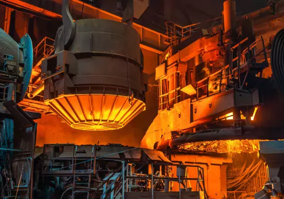 Metallurgical engineering at manufactory of steel plant