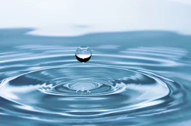 reflection of a drop of water