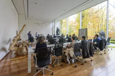 group of people attending a presentation