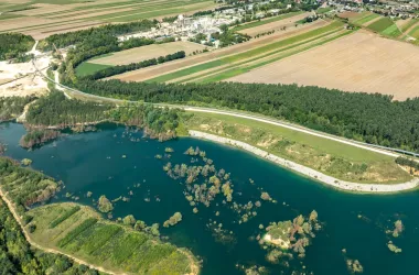 Aerial view of a landscape in Poland