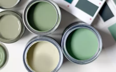 pot of paint in different shades