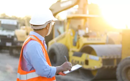 Man working at construction site