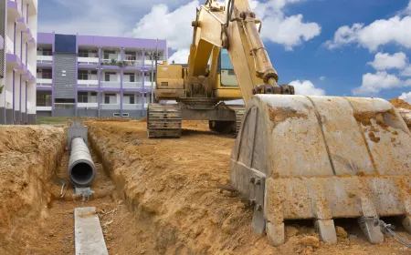 Digging drains to prevent flooding