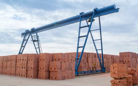 bricks with crane