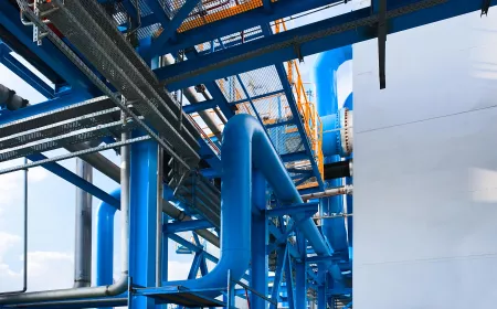 pipes in air separating factory