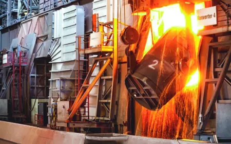steel oven in steel factory