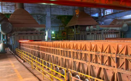 sintering machinery and equipment in a steel plant