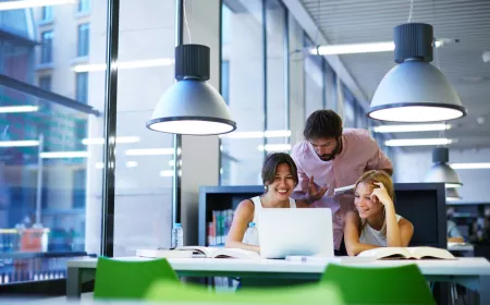 People working in an office