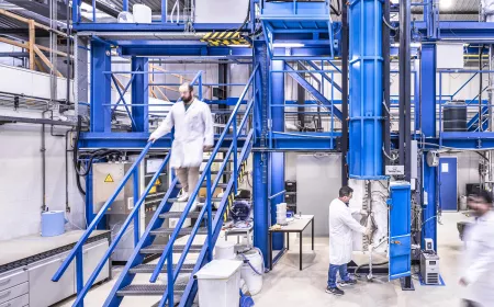 Technicians working in a lab