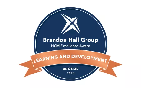 Brandon hall Award Bronze badge