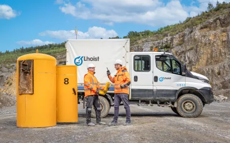 Lhoist employees working on site